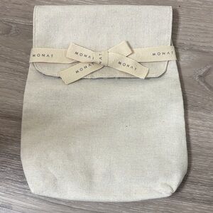 MONAT Natural Canvas Cosmetic Pouch - Cream